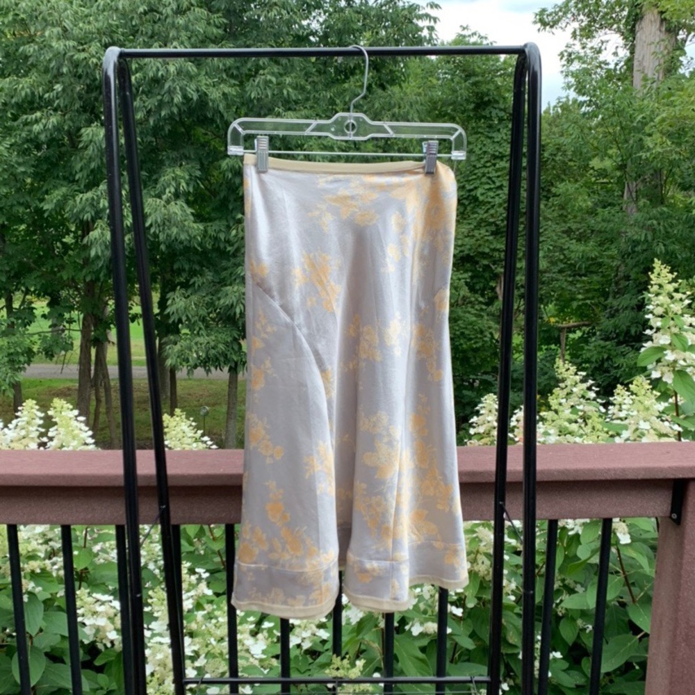 VINTAGE SILK LIKE MIDI SKIRT